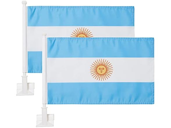 MSFHHA 2 Pack Car Flags,Argentina 