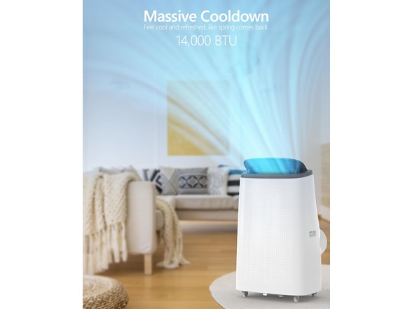 GARVEETECH 14,000 BTU DRAINAGE-FREE PORTABLE AC