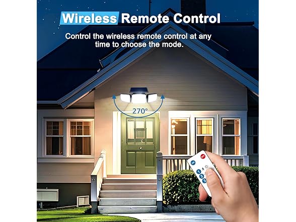 JEJOT 3000LM Solar Security Light 3-Pack
