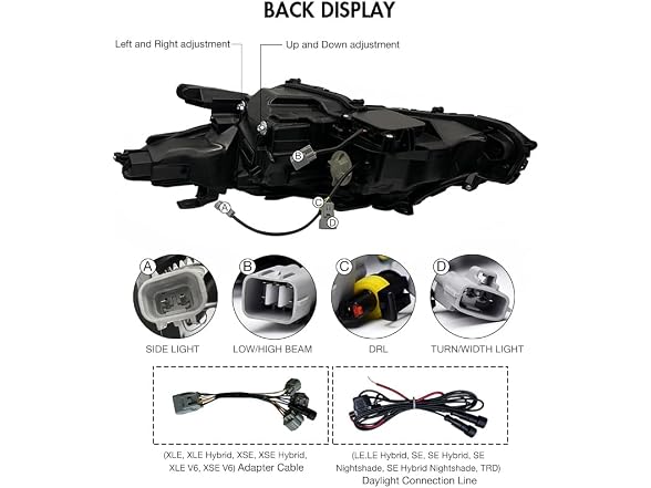 Oahiem Headlights for Toyota Camry