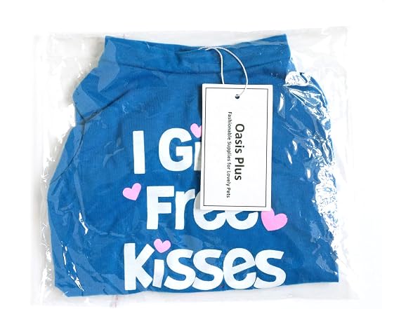 Oasis Plus Blue 100% Cotton Pet T-Shirt Vest