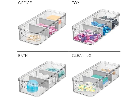 InterDesign iDesign Recycled Plastic Crisp Large Divided Fr