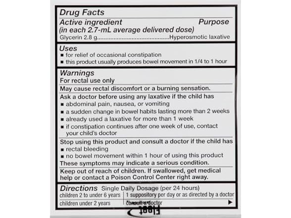 Fleet Pedia Lax Glycerin Supplements,