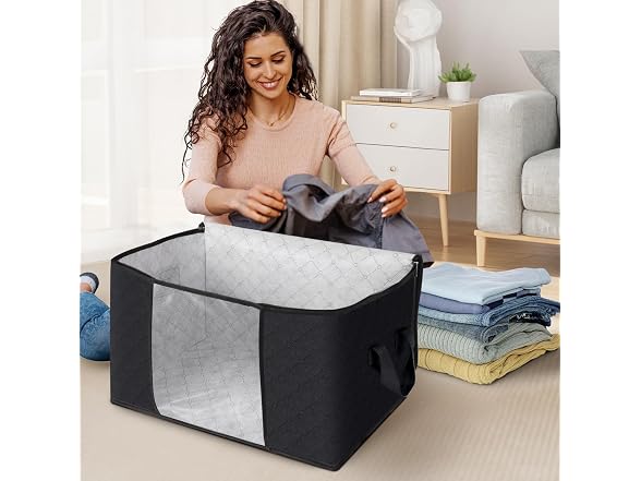 Fab totes 60L Black 10 Pack Storage Bags