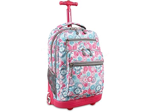 J World New York Rolling Backpack, Blue Raspberry