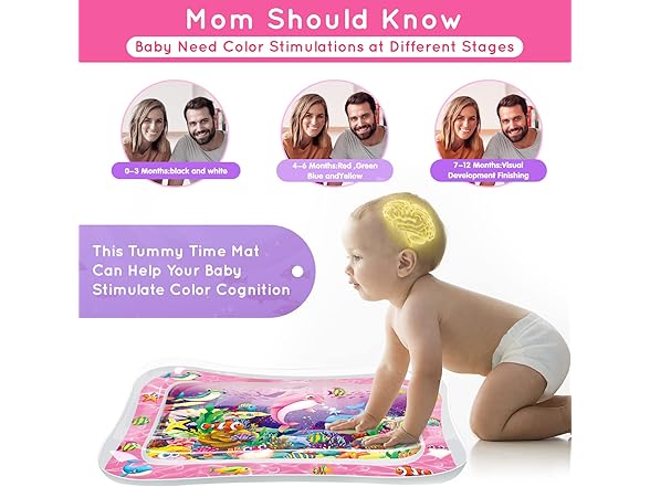 Tummy Time Baby Water Play Mat 2 Pack