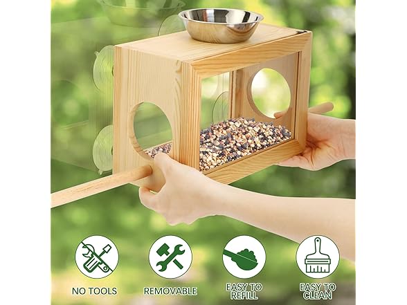 CypherX Window Bird Feeders for Outdoor