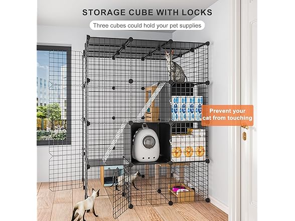 PAWING Detachable Metal Wire Kennel