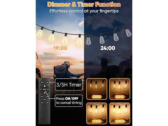 Brightever 3 Color in 1 Outdoor String Lights