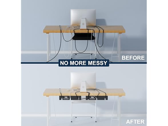 Under Desk Cable Management Tray, 2 Pk
