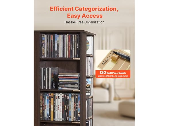 Media Storage Cabinet, CD Rack Tower