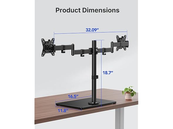 HUANUO Free Standing Dual Monitor Stand