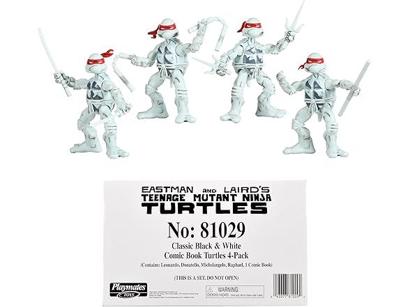 Teenage Mutant Ninja Turtles: Black and White Figures