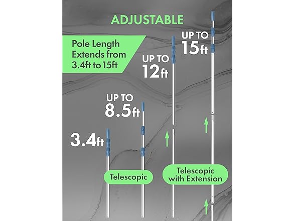 15ft Heavy Duty Swimming Pool Pole
