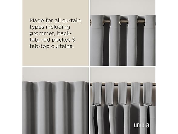 Umbra Cappa Curtain Rod, 72" to 144"