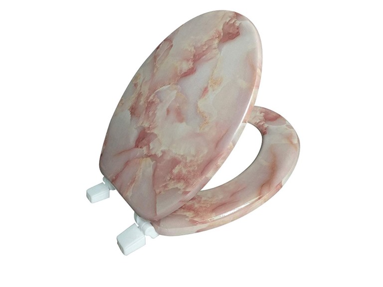 J&V Textiles 809-AG Marbelized Round Toilet Seat A