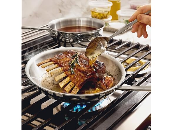 All-Clad Stainless Steel Cookware Saucier + 10” Fry Pan