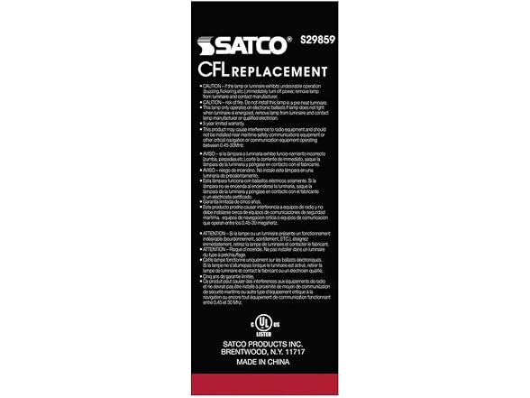 Satco S29859 9W LED PL 4-Pin Light Bulb