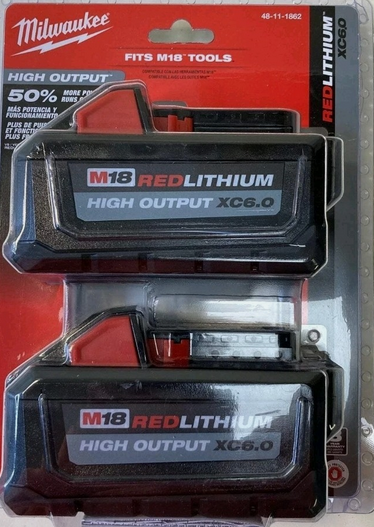MilwaukeeTool 48-11-1862 M18 6.0Ah Battery 2 Pack - Gallery 2