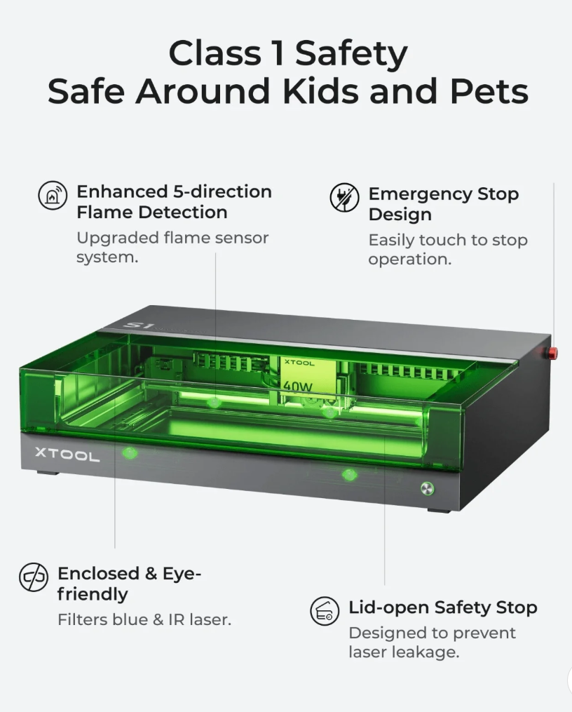 xTool S1 40W Laser Engraver Basic Bundle - Gallery 11