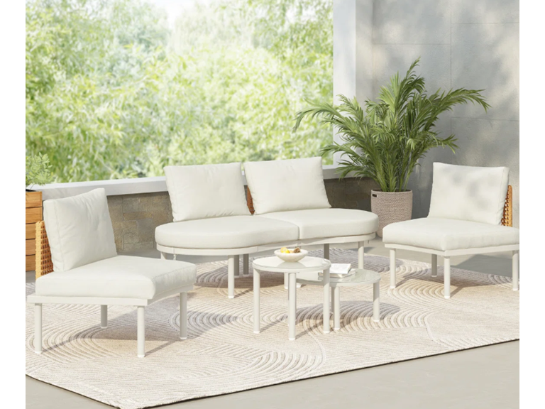 Latitude Run SP100028AAA SP100028AAA Beige 6pc Patio Se