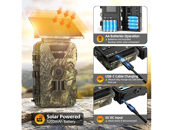BoxLegend Solar Trail Camera WiFi 4K 60MP