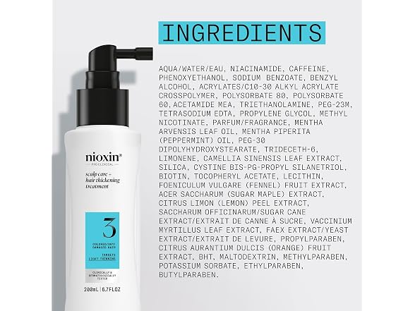 Nioxin System 3 Scalp and Hair Treatment, 6.76 oz