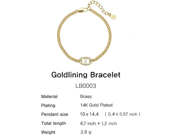 Semper.L Gold Anchor Chain Bracelet