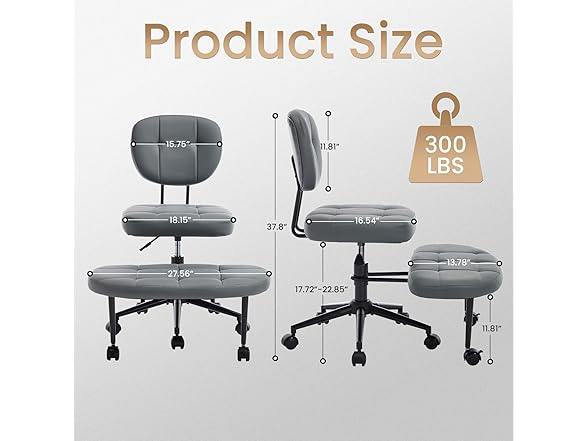 CHAIRMATE Cross Legged Office Chair