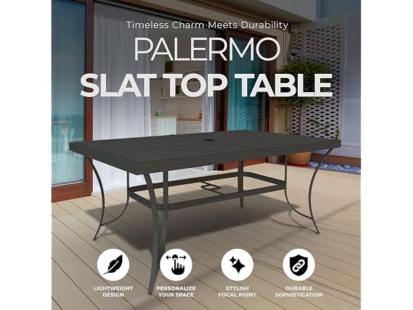 Four Seasons Courtyard Palermo Slat Top Table