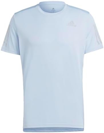 adidas Men's Own The Run T-Shirt, Blue Dawn/Reflective Silver, Small