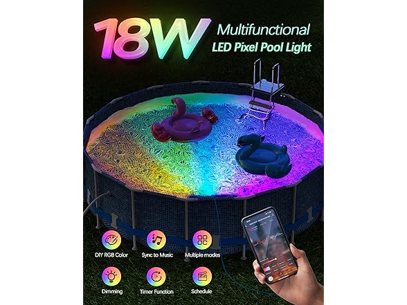 KIALUSH Ground Pool Lights