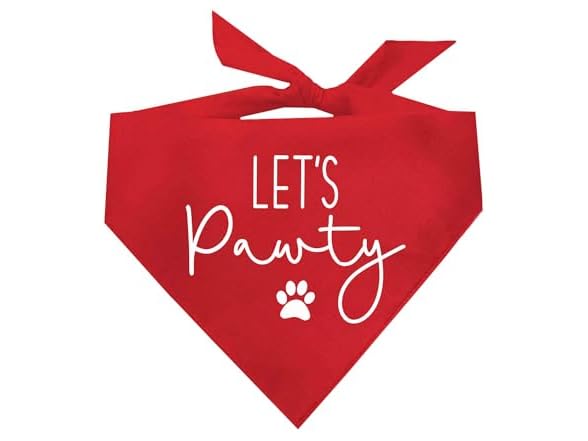 Let's Pawty Birthday Party Dog Bandana | 100%