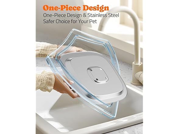 Pawtners W0766 Dog Water Bowl No Spill Sliver