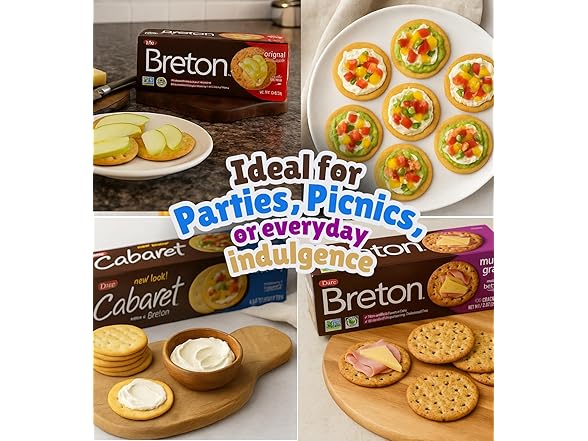 6 Item Set- Breton Crackers & Floss Picks