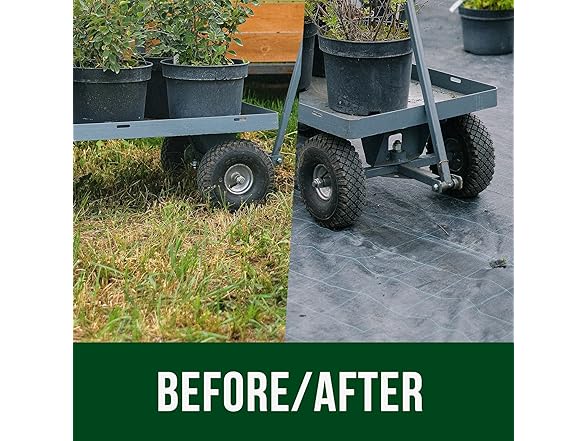 Garsum 3ft x 50 ft 5Oz Double Layer Weed Barrier