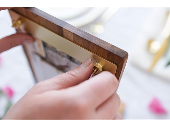 Natural Acacia Wood Sign Holder