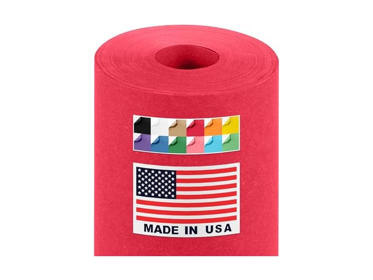Paclord Paclord USA Made 18" x 1200" Red Kraft Paper Roll, 