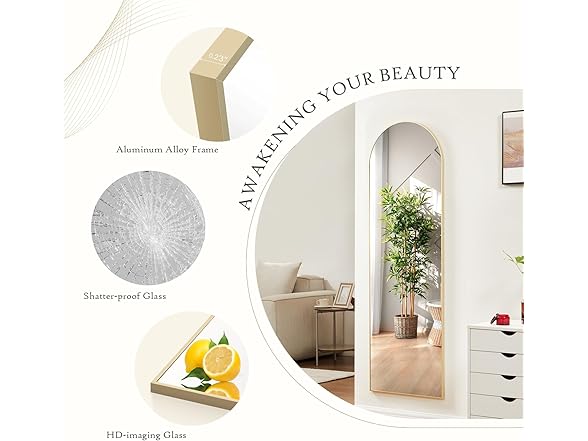 COZIFURNI 2164 Floor Mirror Full Leng