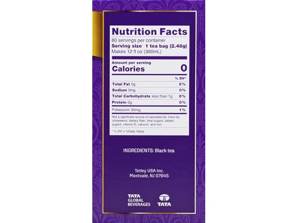 80CT Tetley British Blend Premium Black Tea, Regular