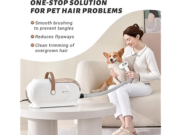 Einoor C1-WHITE Einoor Professional Pet Grooming Kit 