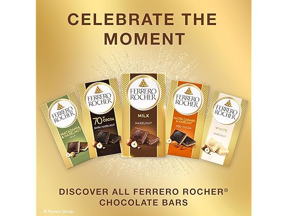 Ferrero Rocher Dark Choc Hazelnut Bars 8