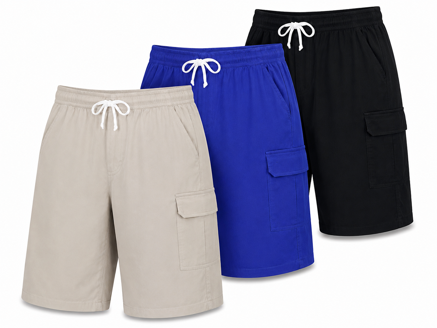 (3-Pack) Men's Cotton Cargo Shorts - Gallery 17