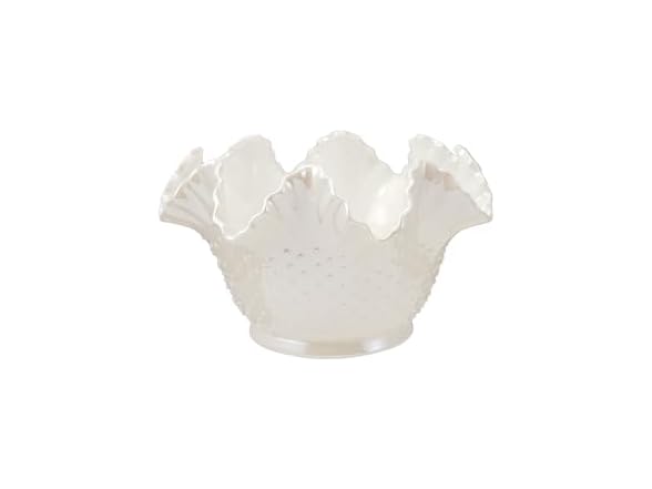 Creative Co-Op Stoneware Ruffled Hobnail Decorative Bowl
