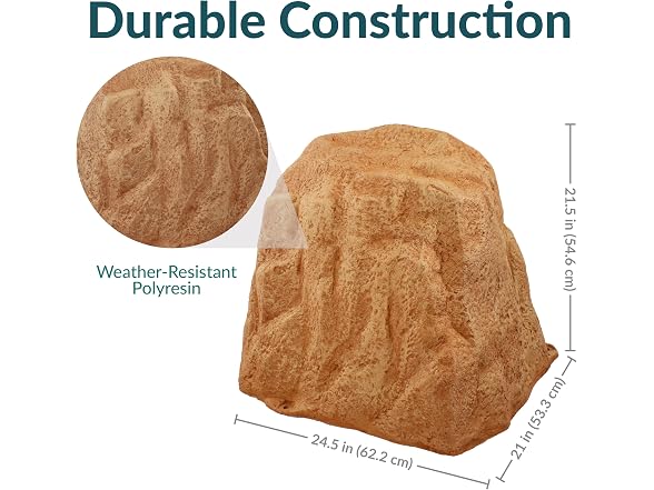 Sunnydaze 21.5” H Large Faux Landscape Rock Cover