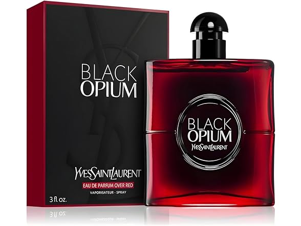 Yves Saint Laurent  Black Opium Eau de Parfum Over Red