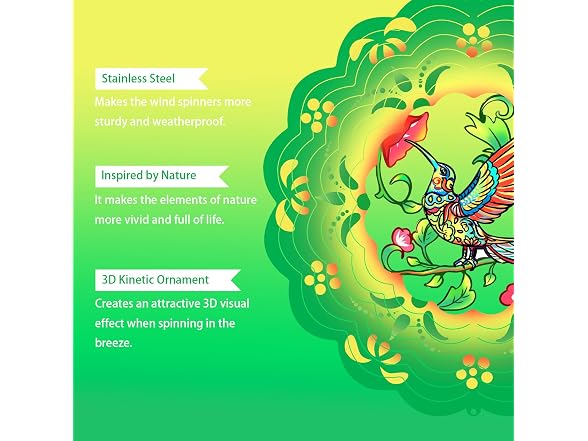 GOTOME Hummingbirds Wind Spinner