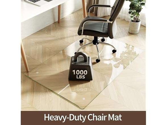Koonmi Glass Chair Mat 36" x 55"