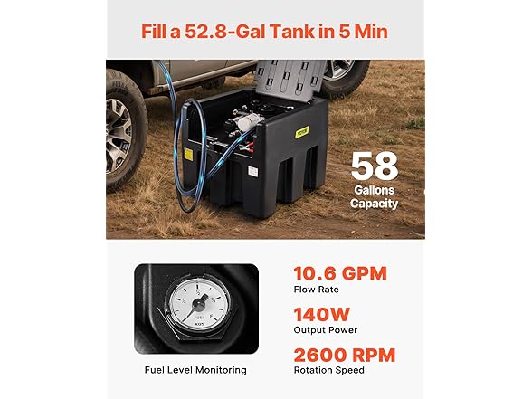 VEVOR Portable Diesel Tank, 58 Gallon