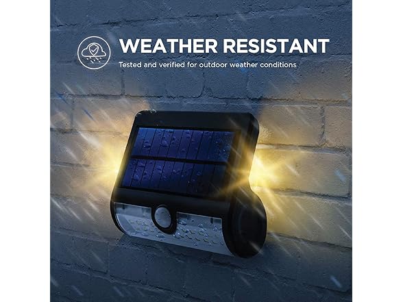 Home Zone Security 2PK Solar Sensor Wall Light